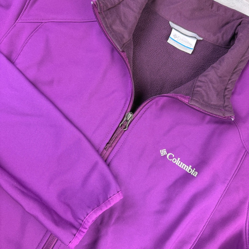Columbia Kruser Ridge II Softshell Jacket Womens 1X Purple Full Zip Jacket EUC